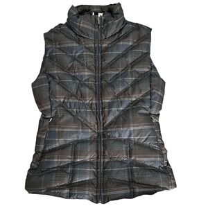 Patagonia Plaid Black/Brown Puffer Vest